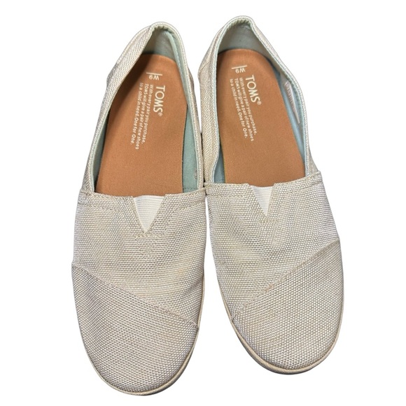 TOMS Beige Avalon Slip On Shoes Women Size 9 - Picture 3 of 10